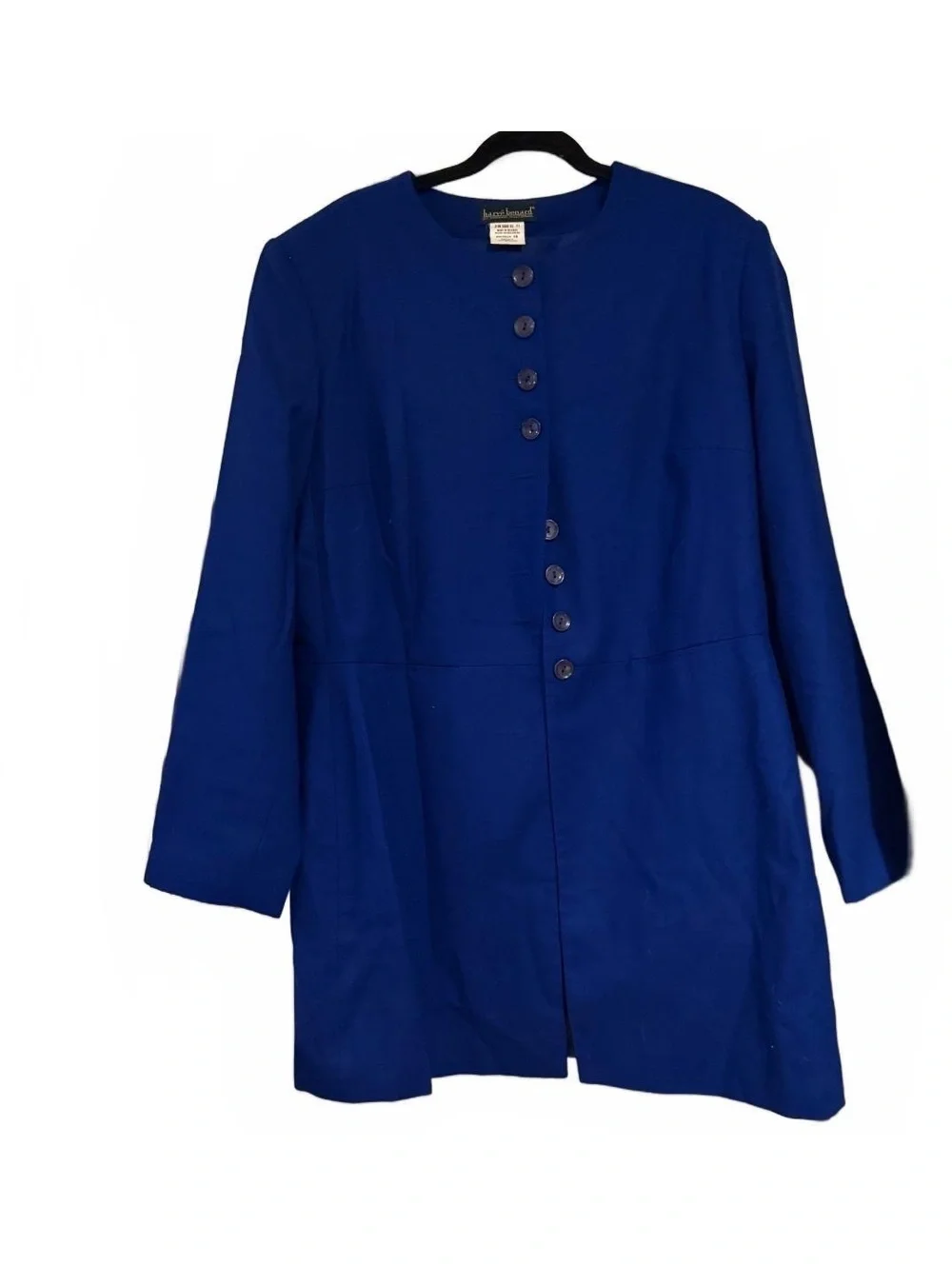 Harvé Benard Blue Wool Suit Set Size 18